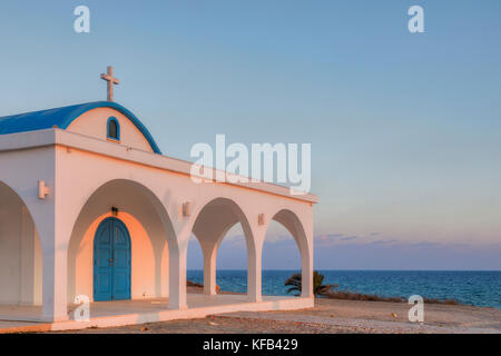 Ayia Thekla Caverna Cappella, Sotira, Agia Napa, Cipro Foto Stock