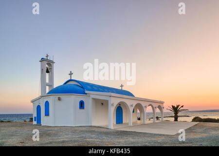 Ayia Thekla Caverna Cappella, Sotira, Agia Napa, Cipro Foto Stock