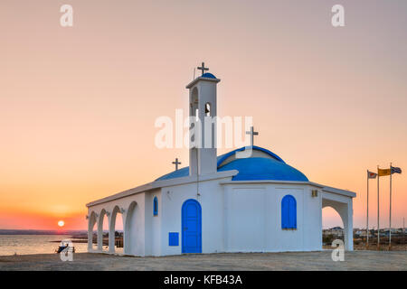 Ayia Thekla Caverna Cappella, Sotira, Agia Napa, Cipro Foto Stock