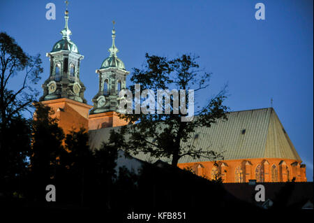 Gothic Bazylika Archikatedralna Wniebowziecia Najswietszej Marii Panny mi sw Wojciecha ((La Basilica Cattedrale dell Assunzione della Beata Vergine Maria Foto Stock