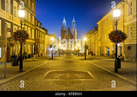 Gothic Bazylika Archikatedralna Wniebowziecia Najswietszej Marii Panny mi sw Wojciecha ((La Basilica Cattedrale dell Assunzione della Beata Vergine Maria Foto Stock