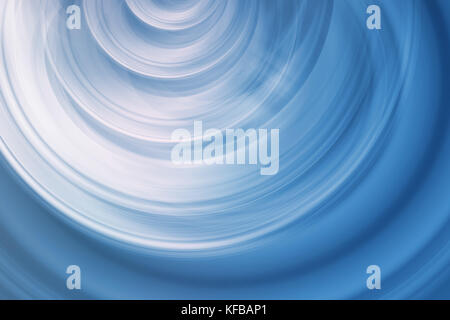 Grafica di sfondo astratto , bianco radiale Motion Blur sentieri di fronte a sfondo blu. Foto Stock