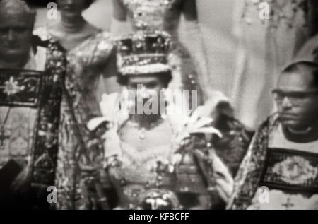 Inghilterra, Londra, fotografia di un giovane Queen Elizabeth II (B&W) Foto Stock