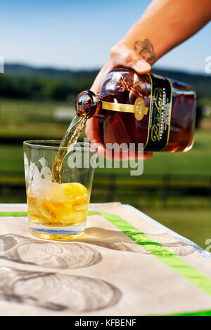 Stati Uniti d'America, Tennessee, Nashville, Iroquois siepi, Tennessee whiskey on the rocks Foto Stock
