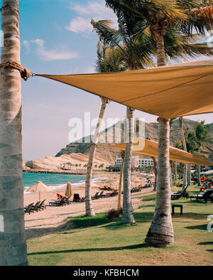 OMAN, Moscato, Barr Al Jissa resort e spa da spiaggia Foto Stock