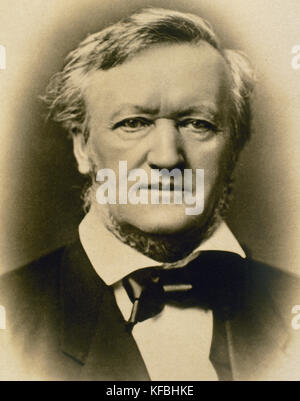 Richard Wagner (1813-1883). Il compositore tedesco. ritratto. la fotografia. Foto Stock