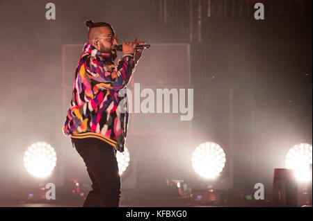 Brooklyn, NY, Stati Uniti. 26 Ottobre 2017. Pancia in presenza del Concerto Powerhouse 2017 di iHeartMedia Power 105.1, Barclays Center, Brooklyn, NY 26 ottobre 2017. Credit: Steven Ferdman/Everett Collection/Alamy Live News Foto Stock