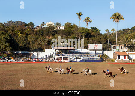 Messico, San Pancho, San Francisco, la Patrona Polo Club, azione dal primo match Foto Stock