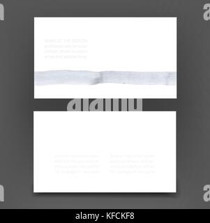 Presentazione del vettore del moderno business card - Due lati anteriore e posteriore - con arte astratta sfondo in tonalità di grigio Illustrazione Vettoriale