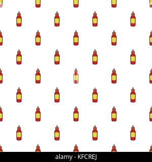 Bottiglia in vetro di liquido pattern, stile cartoon Illustrazione Vettoriale