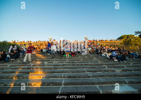 Firenze, Italia - ottobre 2017. vista di Firenze città da Michel Angelo square sulla collina. Foto Stock