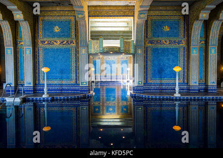 Il romano piscina coperta del Hearst Castle, Big Sur, california, Stati Uniti d'America Foto Stock