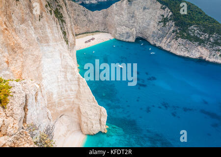 Naufragio a Zante Grecia Foto Stock