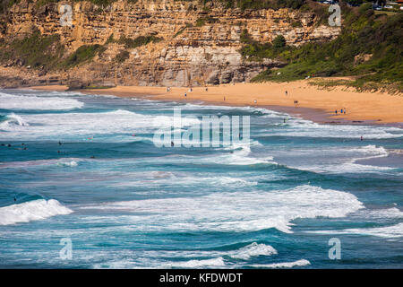 Mona Vale beach è una spiaggia a nord di Sydney nel Nuovo Galles del Sud, Australia Foto Stock
