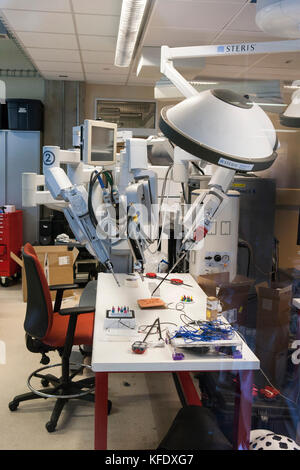 Robots chirurgici, Johns Hopkins University, Baltimora, Maryland, Stati Uniti d'America Foto Stock