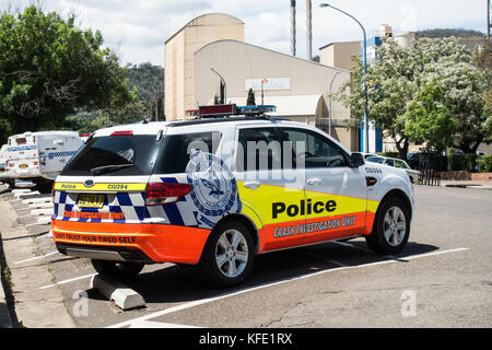 Nuovo Galles del Sud il crash di polizia indagare veicolo unità a Tamworth in Australia. Foto Stock