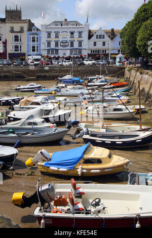 Il porto interno a Dartmouth sulla South Devon Coast Foto Stock