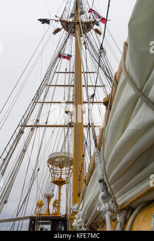 Nave da addestramento cilena della Marina Esmerelda. Foto Stock