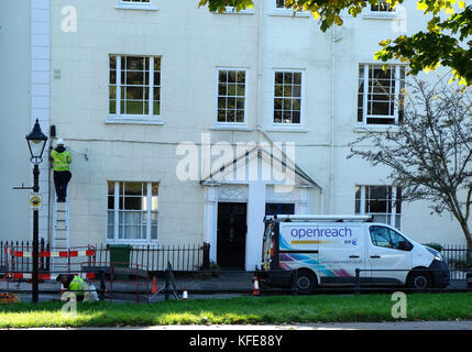 BT Openreach van installazione di Broadband Foto Stock