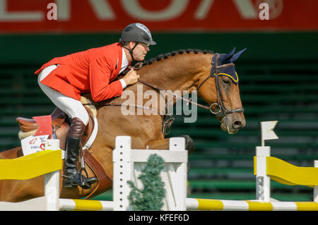 Ian Millar (CAN) di equitazione in stile, CSIO Masters, prati di abete rosso, 3 settembre 2006, CANA Cup Foto Stock