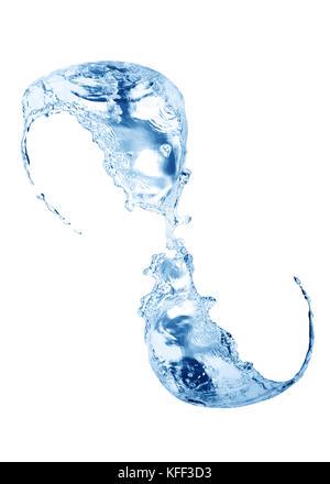 Nice abstract blu acqua splash su sfondo bianco Foto Stock