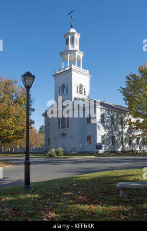 Centro storico della prima chiesa, bennington, Vermont, USA Foto Stock