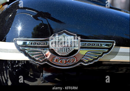 Badge Harley-Davidson per 100 anni Foto Stock