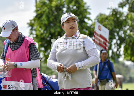 Kuala Lumpur, Malesia. 28 ott 2017. Shanshan Feng della Cina durante il giorno e tre Sime Darby LPGA Malaysia a TPC a Kuala Lumpur il 28 ottobre 2017 a Kuala Lumpur, Malesia. Credito: Chris Jung/ZUMA filo/Alamy Live News Foto Stock