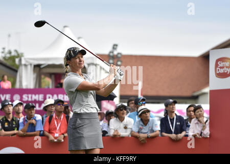 Kuala Lumpur, Malesia. 28 ott 2017. Suzann Pettersen della Norvegia durante il giorno e tre Sime Darby LPGA Malaysia a TPC a Kuala Lumpur il 28 ottobre 2017 in Malesia. Credito: Chris Jung/ZUMA filo/Alamy Live News Foto Stock