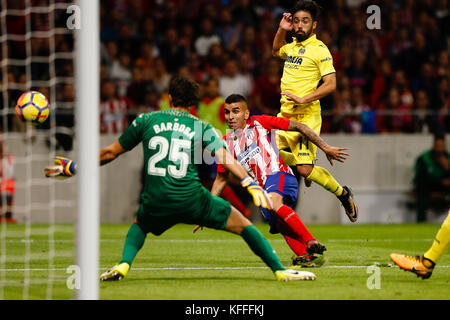 Madrid, Spagna, 28 ottobre 2017. La Liga tra Atlético de Madrid vs Villerreal CF a Wanda Metropolitano stadium in Madrid, Spagna, 28 ottobre 2017 . Credito: Gtres Información más Comuniación on line, S.L./Alamy Live News Foto Stock