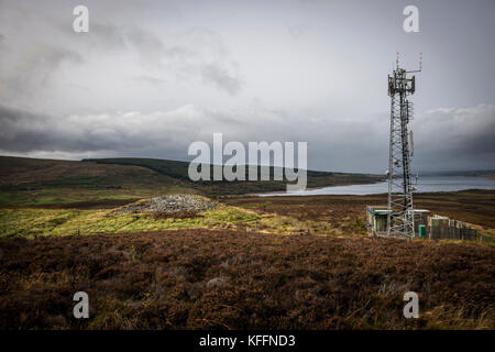 Ord Nord Neolitico chambered cairn vicino a Lairg, Sutherland, Highlands scozzesi, REGNO UNITO Foto Stock