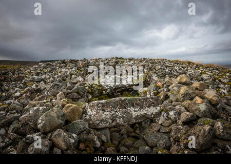 Ord Nord Neolitico chambered cairn vicino a Lairg, Sutherland, Highlands scozzesi, REGNO UNITO Foto Stock