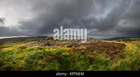 Ord Nord Neolitico chambered cairn vicino a Lairg, Sutherland, Highlands scozzesi, REGNO UNITO Foto Stock