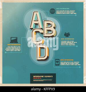 Retrò opzioni colore banner sulla vecchia carta sfondo. illustrazione vettoriale. può essere utilizzato per il layout di flusso di lavoro, diagramma, web design, infographics Illustrazione Vettoriale