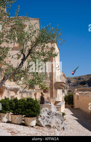 Regia Corte Ristorante piazza San Pietro Caveoso, Matera, Basilicata, Italia Foto Stock