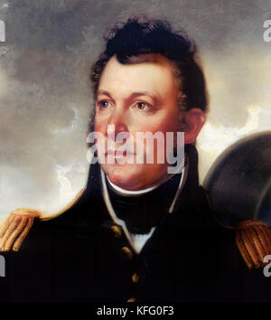 Ritratto del Capitano George Armistead (1780-1818), un americano ufficiale militare che ha servito come comandante di Fort McHenry durante la Battaglia di Baltimora nella guerra del 1812. Foto Stock