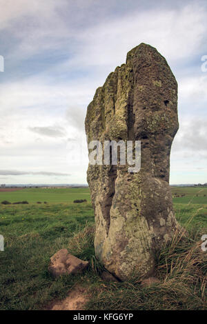 Parte dell'Duddo cerchio di pietra appena a nord del villaggio di Duddo in Northumberland. Foto Stock