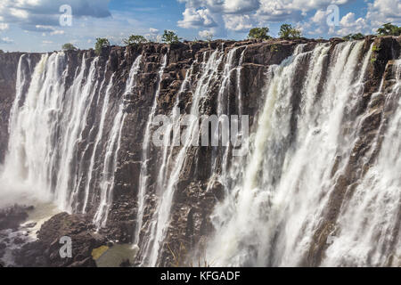 Victoria Falls nello Zambia Foto Stock