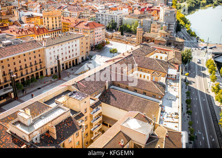 La città di Saragozza in Spagna Foto Stock