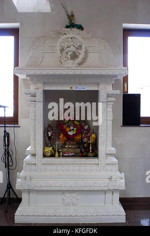 Esterno e interno del Sri Murugan Temple, Manor Park di Londra. Foto Stock