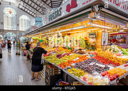 Central Food market in Valencia Foto Stock