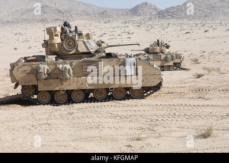 Bradley di combattimento della fanteria veicolo Foto Stock