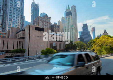 Università di passo e la parte inferiore di Manhattan alta sorge, new york new york, Stati Uniti d'America Foto Stock