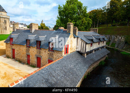 La vecchia casa di lavaggio in Vannes Bretagna Francia Foto Stock