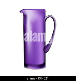 Alta vetro trasparente brocca per il succo di frutta Illustrazione Vettoriale