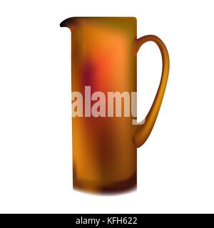 Alta vetro trasparente brocca per il succo di frutta Illustrazione Vettoriale