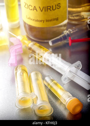 Test per la ricerca di zika prova concettuale di immagine Foto Stock