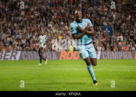 Porto, Portogallo. 28 ott 2017. fc porto il giocatore marega in azione durante la prima partita di campionato tra boavista fc ed fc porto, a stadium axa a porto, Portogallo. Credito: diogo baptista/alamy live news Foto Stock