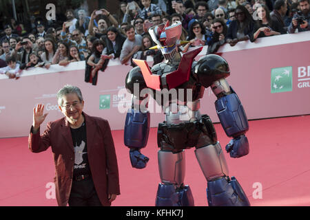 Roma, Italia. 28 ott 2017. Go Nagai frequentando il tappeto rosso di Mazinga Z infinito durante il XII Festival di Roma Credito: Silvia Gerbino/Alamy Live News Foto Stock