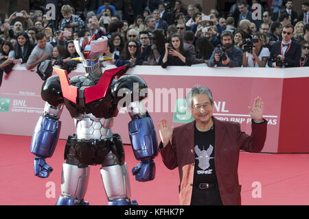 Roma, Italia. 28 ott 2017. Go Nagai frequentando il tappeto rosso di Mazinga Z infinito durante il XII Festival di Roma Credito: Silvia Gerbino/Alamy Live News Foto Stock